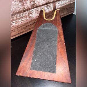 Boot Jack Wooden Suede Leather Hand Crafted 14”x5”